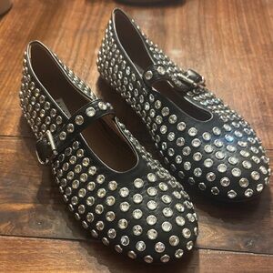 Alaia Black Studded Flats 8.5 absolutely stunning
